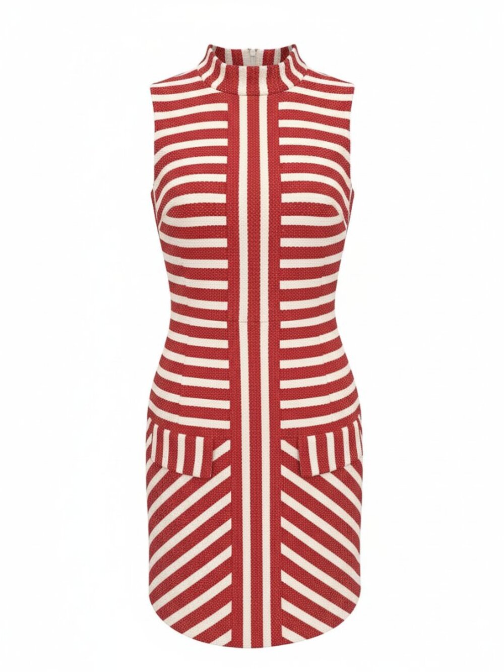 Karen Millen Red Stripe Mini Dress